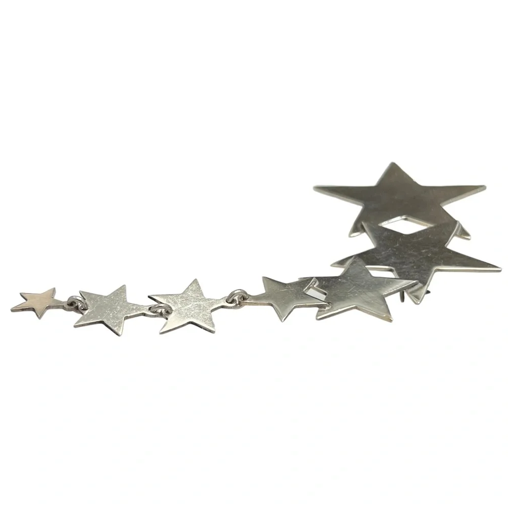 STERLING SILVER SHOOTING STARS STATEMENT BROOCH